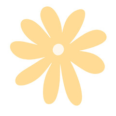 sun and flower isolated