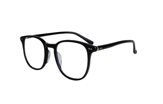 Eye glasses isolated on transparent background png file black modern