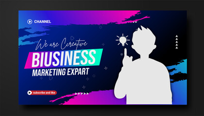 Modern YouTube video thumbnail for workshop promotion Corporate thumbnail and web banner template	
