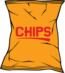 Potato chips bag PNG illustration