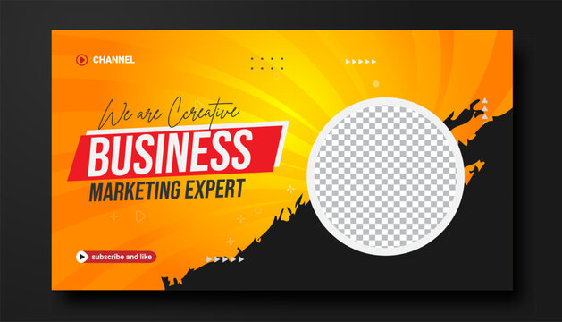 Modern YouTube video thumbnail for workshop promotion Corporate thumbnail and web banner template	