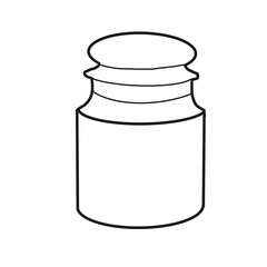 jar container cream spa relax hand drawn doodle