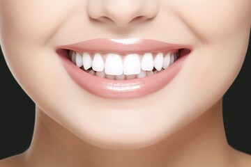 Obraz premium close up portrait of a woman with a smile, ai generative