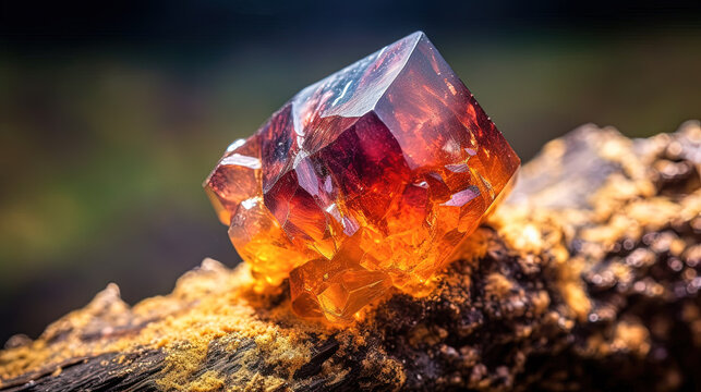 Uncut rough mineral. Catapleiite crystal. Precious gemstone. Generative AI