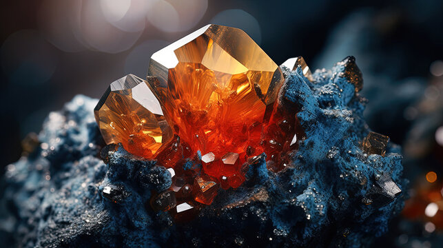 Cobaltite gemstone raw in nature. Uncut and unpolished. Generative AI