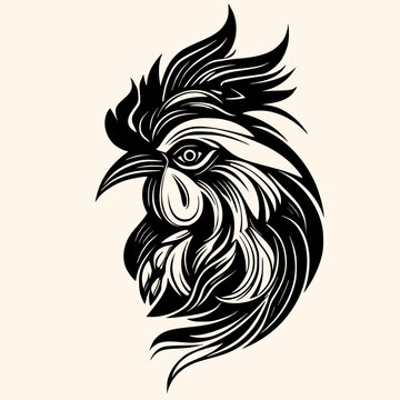 recommend clip art: Rooster vector for logo or icon,clip art, drawing Elegant minimalist style,abstract style Illustration	