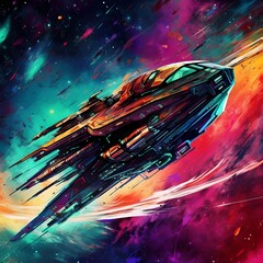 Embark on a galactic adventure with a ship that will take you to the far reaches of the universe in style. May the RGB be with you.