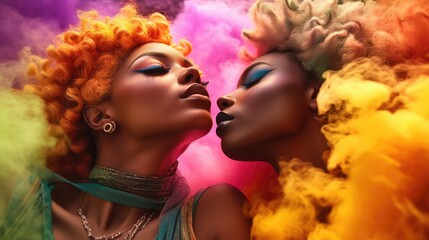 Obraz premium Vibrant colors LGBTQ+ concept. Generative AI