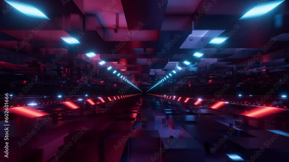 Poster digital cubes with cyberspace background, 3d rendering.