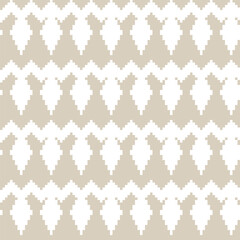 Neutral Colour Argyle Fair Isle Seamless Pattern Design