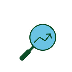 Growth icon vector logo design template flat illustration