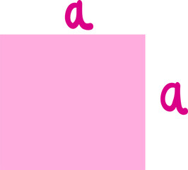 Geometric figure square with letters