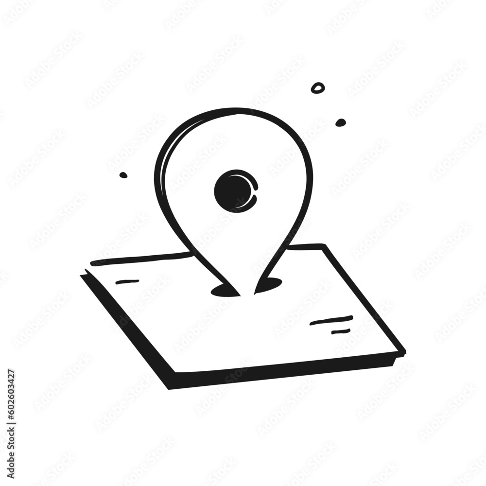 Poster map pointer icon in flat style. place symbol vector illustration eps 10