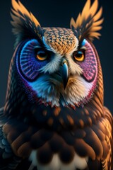 close up of a owl