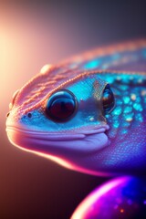 close up of a chameleon