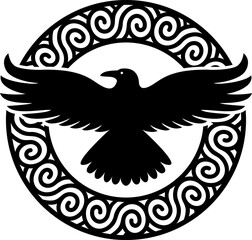 Raven Symbol PNG Illustration