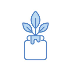 Plant Dyed icon vector stock illustration.