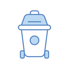 Recycling Bin icon vector stock illustration.