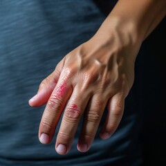Asian Man's Hand Pain: Conceptualized. Generative AI