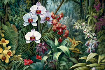 Orchideen im Regenwald