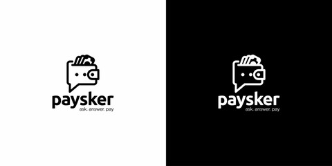 Pay wallet logo design, simpl easy to use. vector EPS 10.