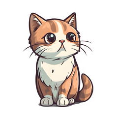 Fototapeta premium cat character sticker