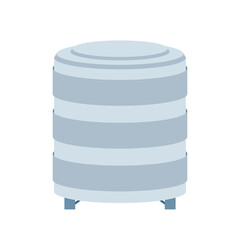 Obraz premium Water tank vector. Tap. Water tank on white background.