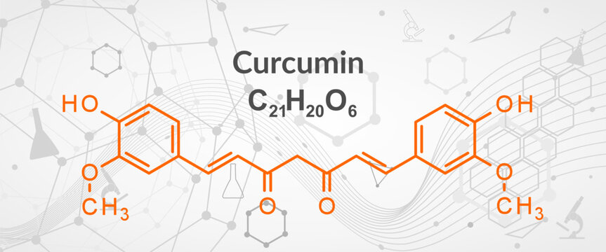 Curcumin is chemical of some plants. Diferuloylmethane is curcuminoid of turmeric, member of the ginger family. It is herbal supplement, cosmetics ingredient, food flavoring, and food coloring