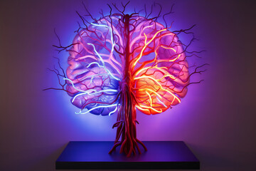 Abstract Surreal Human Brain Medical Artwork Generative AI 