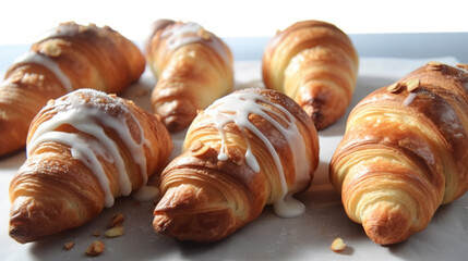 Traditional Polish St. Martin's croissants - rogale marcinskie, generative AI