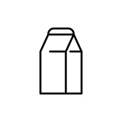 Dairy and milk product editable stroke outline icon isolated on white background flat vector illustration.
