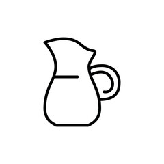 Dairy and milk product editable stroke outline icon isolated on white background flat vector illustration.