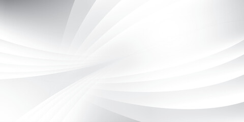Abstract white and gray color, modern design stripes background with geometric round shape. Vector illustration.