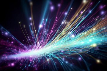 Fototapeta premium Fiber optics lights abstract background