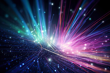 Fototapeta premium Fiber optics lights abstract background