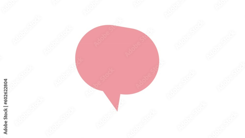 Poster speech bubble on white background animated icon