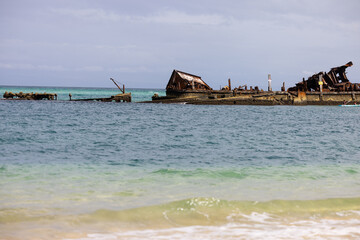 shipwreck on the beach