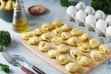 Tortellini - dumplings typical dish from Italian cuisine	