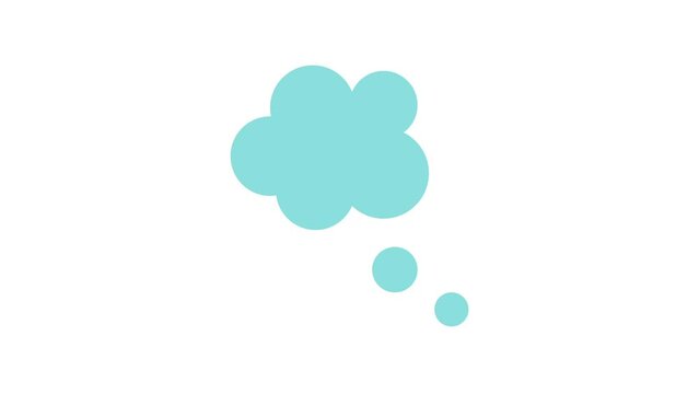 Speech Bubble on white background animated icon
