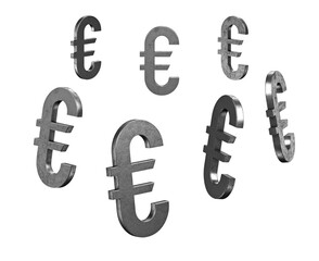 Metallic 3D Alphabet or Letter PNG Images - 7 Views in 1