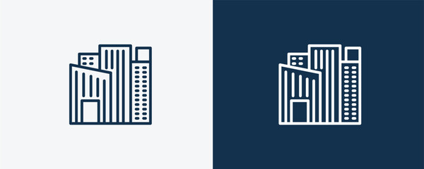 flats icon. Outline flats icon from social media marketing collection. Linear vector isolated on white and dark blue background. Editable flats symbol.