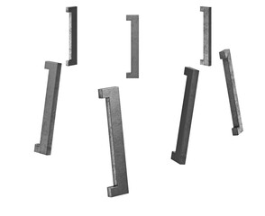 Metallic 3D Alphabet or Letter PNG Images - 7 Views in 1