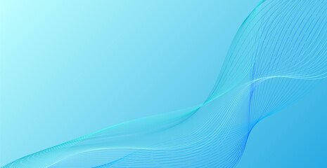 Blue wave line abstract pattern background. Vector illustration