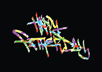 Fototapeta na wymiar full color graffiti tag word HAPPY FATHERDAY