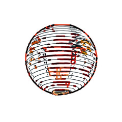 Sketch the color of the lantern design with a transparent background