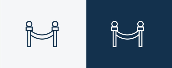 cinema borders icon. Outline cinema borders icon from cinema and theater collection. Linear vector isolated on white and dark blue background. Editable cinema borders symbol.