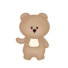 brown bear isolated on white