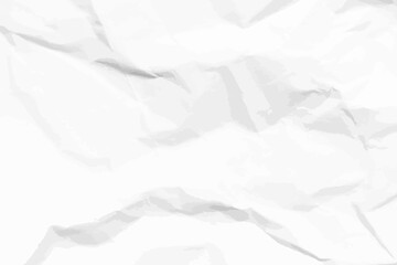 Wrinkled white paper textured background. Vector for use in design element or decoration