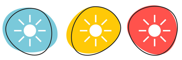 Button Banner für Website oder Business: Sonne, Sommer oder Solar