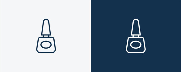 varnish icon. Outline varnish icon from Hygiene and Sanitation collection. Linear vector isolated on white and dark blue background. Editable varnish symbol.